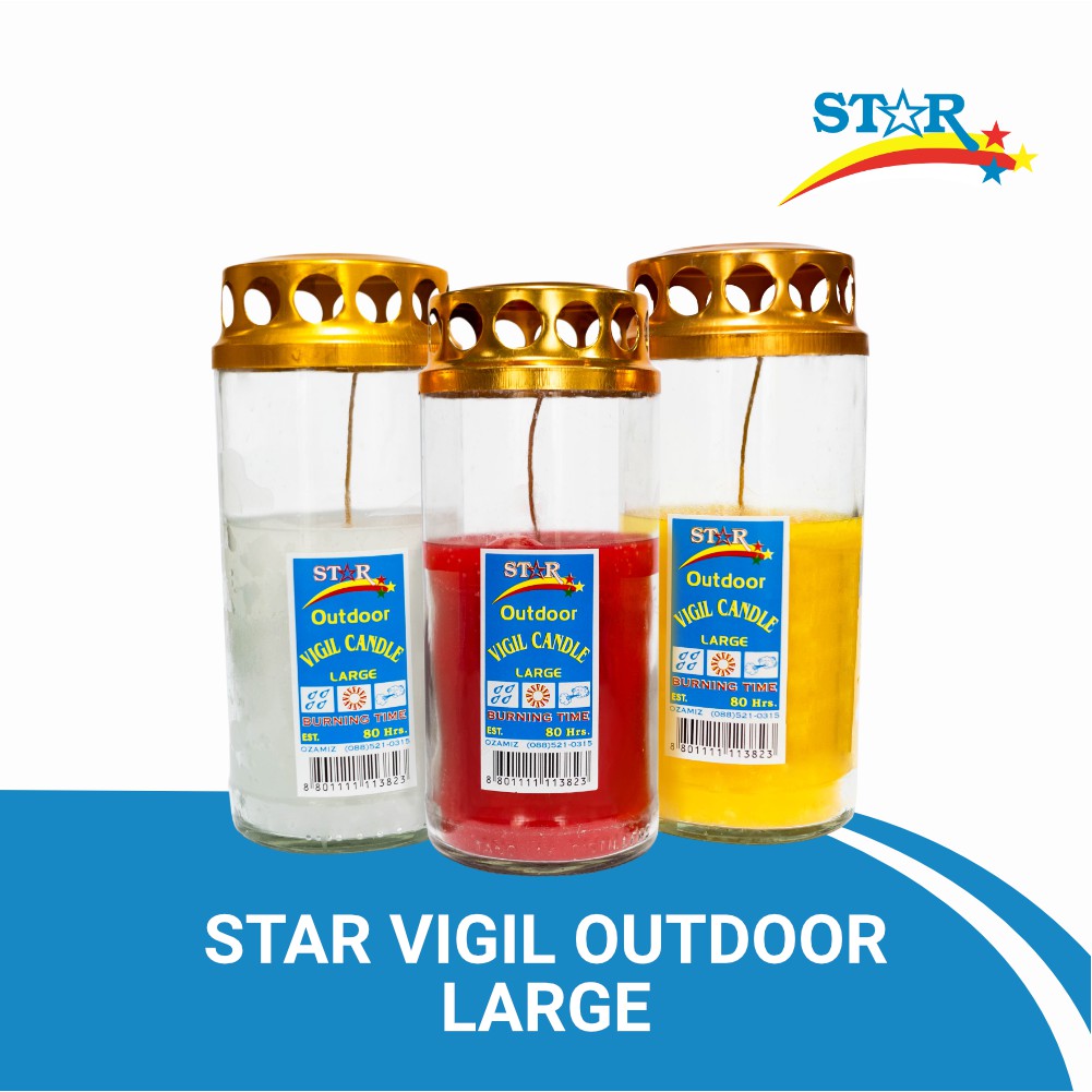 Star Vigil Candle Outdoor Large [CAN WITHSTAND WIND AND RAIN] Shopee