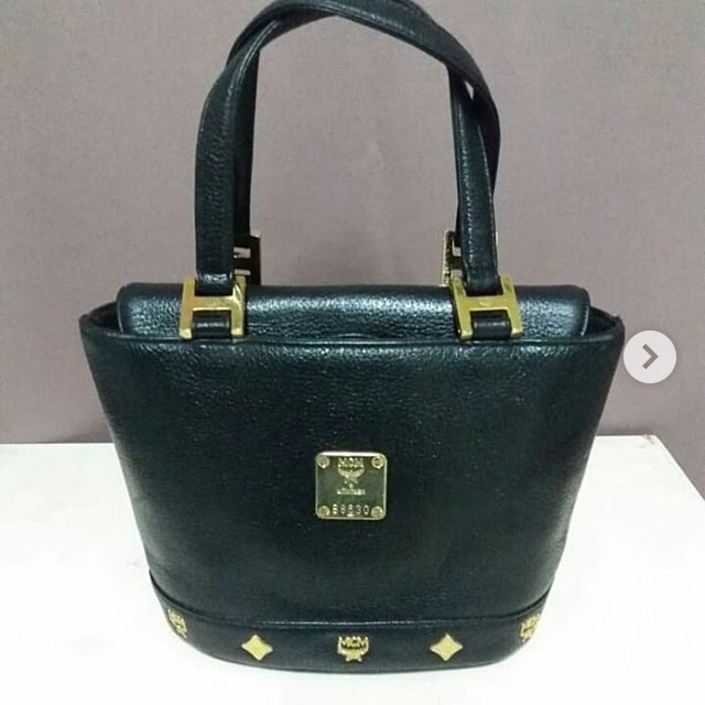 mcm black handbag