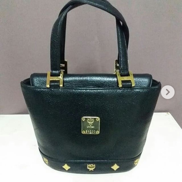 mcm black tote