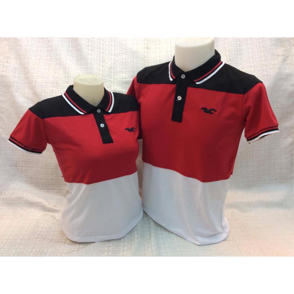 red white polo shirt