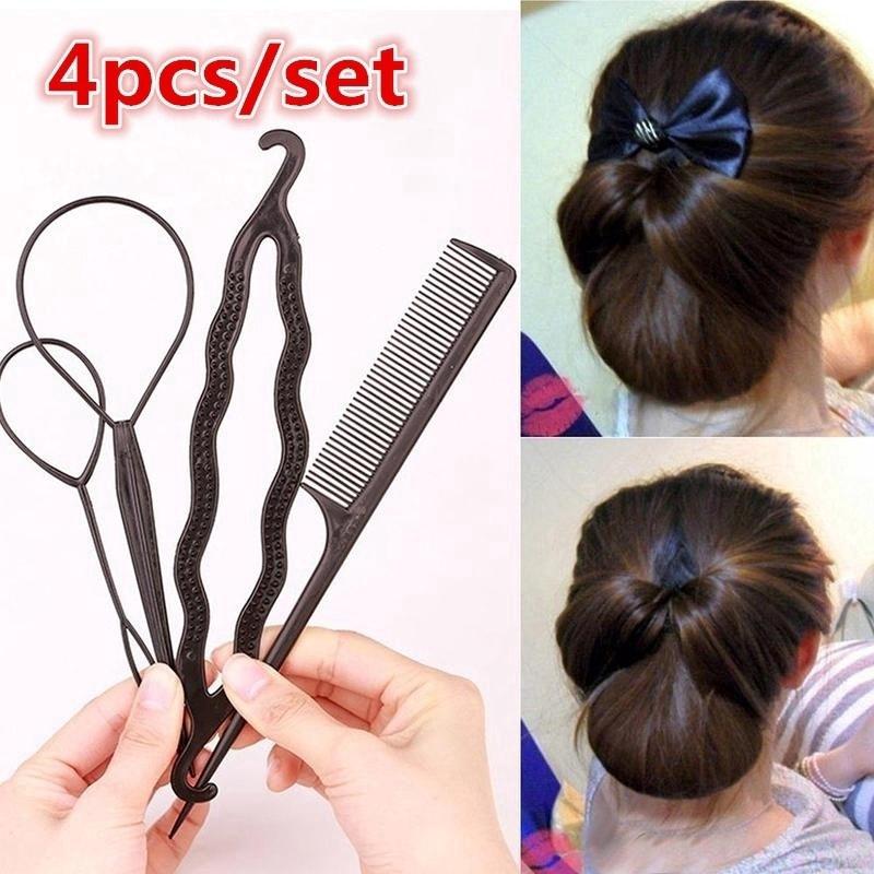 4Pc/Set Hair Twist Styling Hair Clip Stick Hair Accessories #1