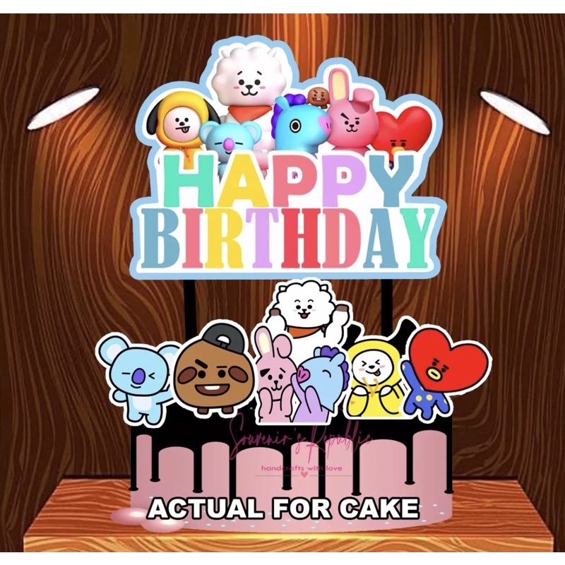 bt21 bts cupcake topper cake topper shopee philippines