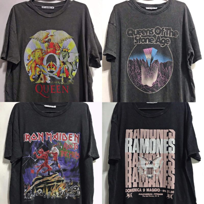 pull and bear band t shirt