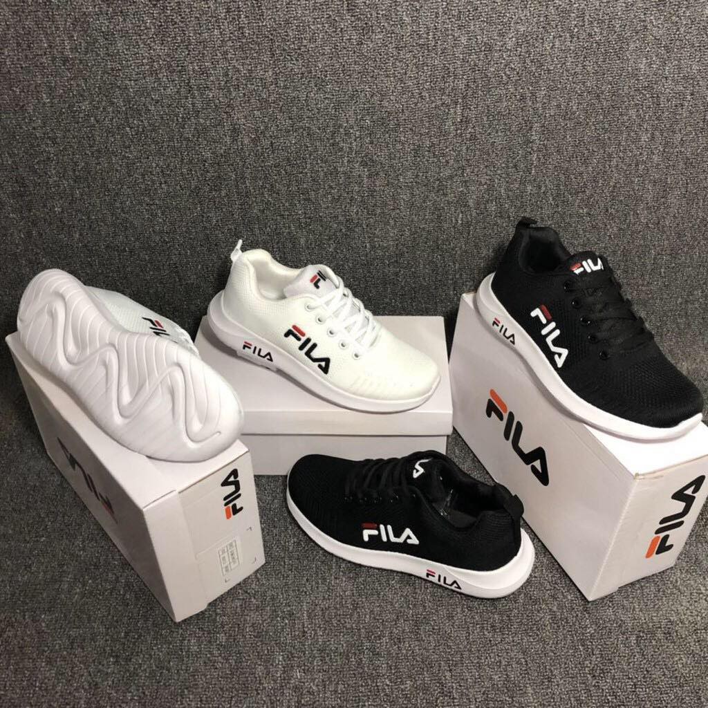 FILA shoes Korean Sneakers All White shoes Low Cut women man | Shopee  Philippines