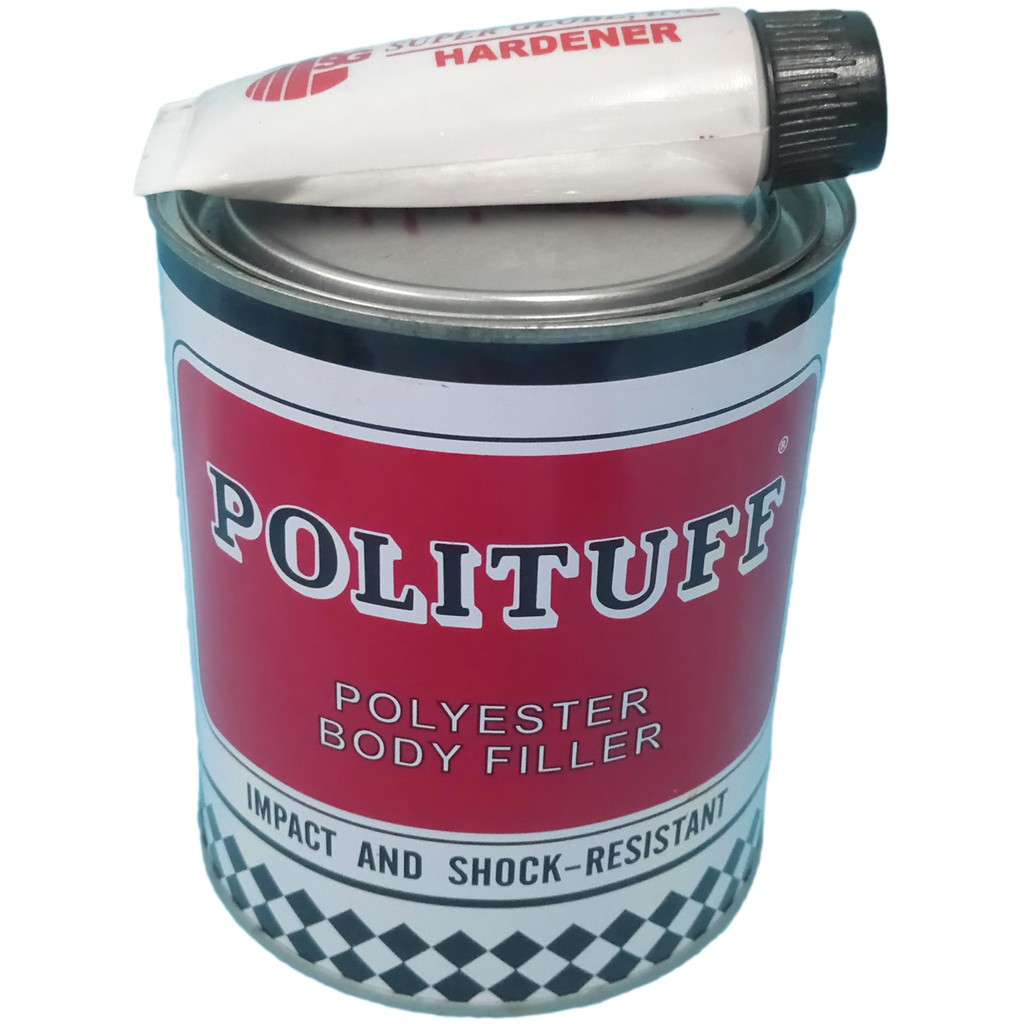 POLITUFF WITH HARDENER 1 LITER POLITUFF & 30 GRAMS HARDENER BODY FILLER