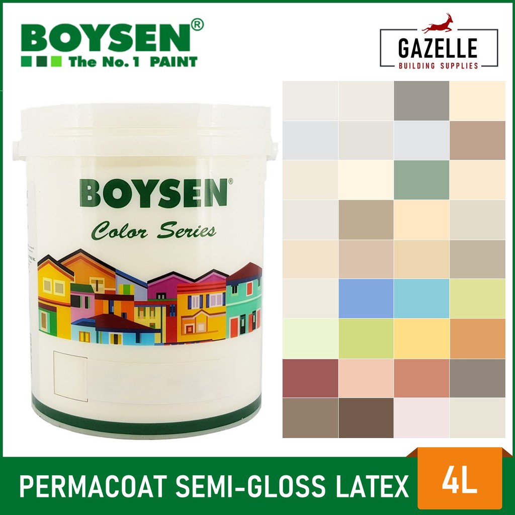 Boysen Permacoat SemiGloss Acrylic Latex Paint 4L (10 Colors) Part 2