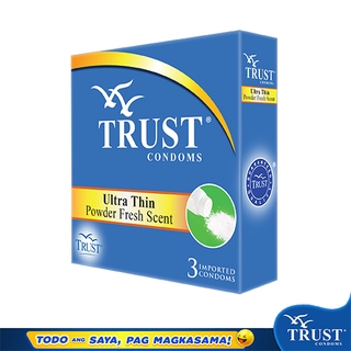 Trust Condoms Ultra Thin Powder Fresh Scent by 3's, Pack of 3 | Shopee ...