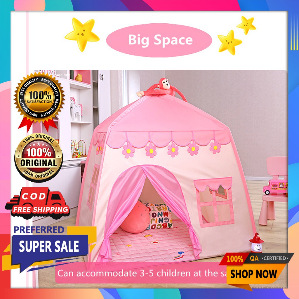 (Promotion)Children's Play Tent Kids Playhouse Oxford Tent for Indoor