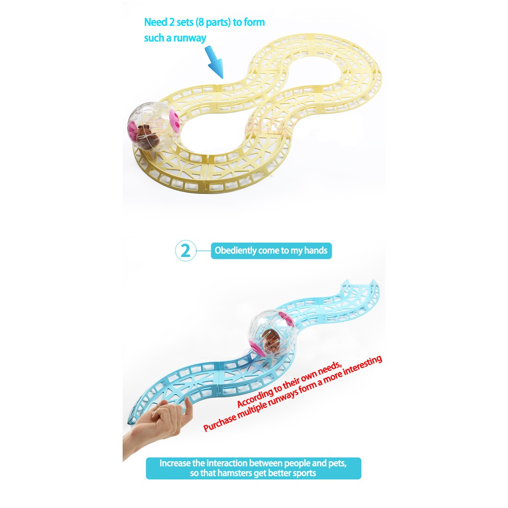 Hamster Ball Running Ball Game Track Toy Chinchilla Accessories Small Pet Runway Toys Hamsters and Hedgehog Runway #7