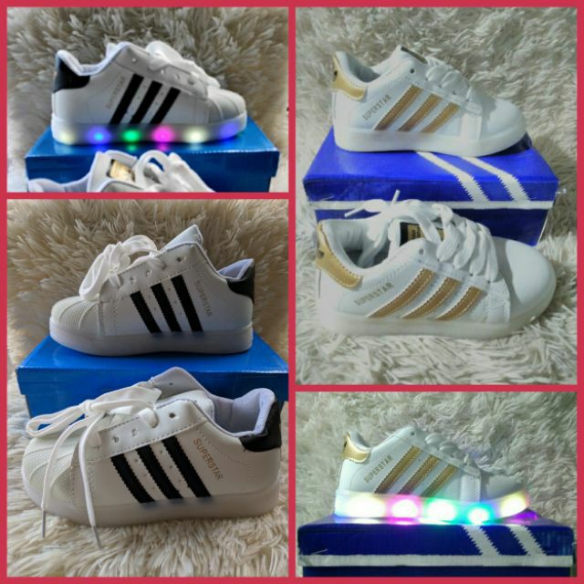 Adidas Superstar shoes for kids with led lights | Shopee Philippines