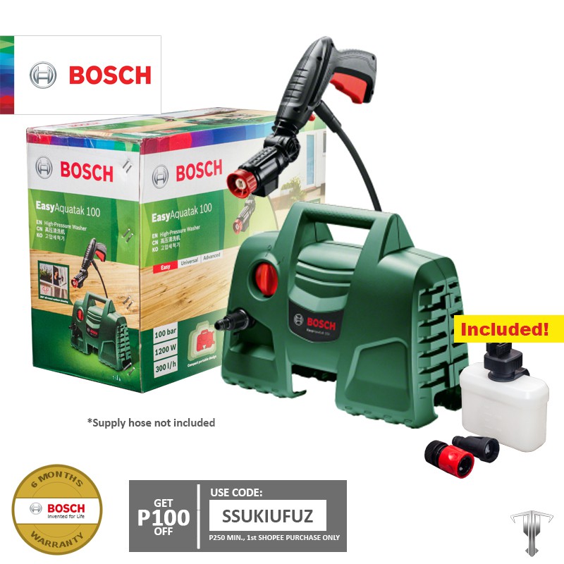 Bosch Easy Aquatak 100 High Pressure Washer Shopee Philippines