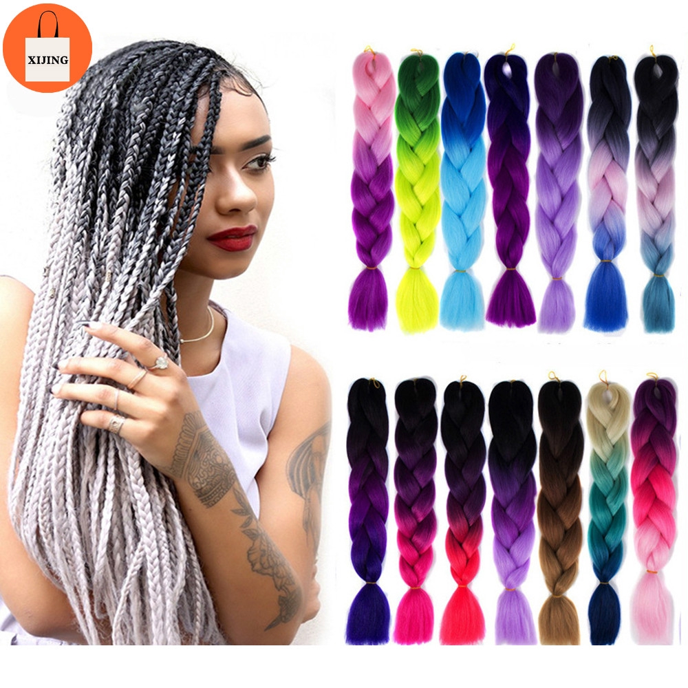 Korean Women Fashion Synthetic Braiding Crochet Hair Extensions Braid Hair Wig