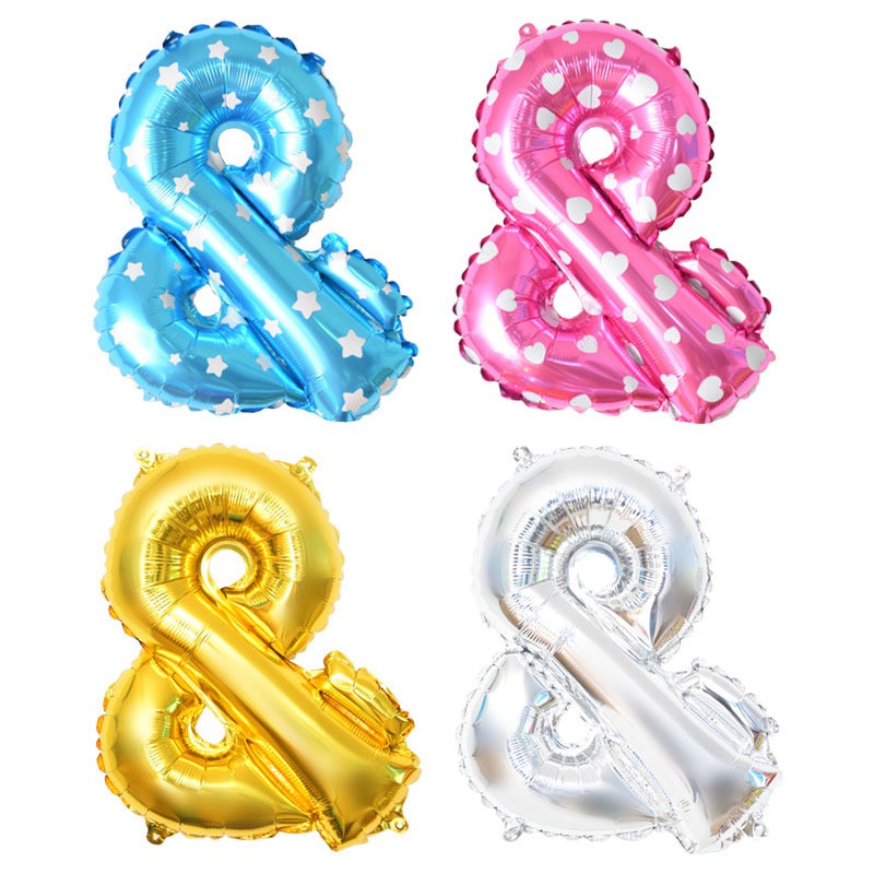 16 Inch Gold And Silver Gold And Symbol Balloons English Connection Together Decorated Balloons Shopee Philippines