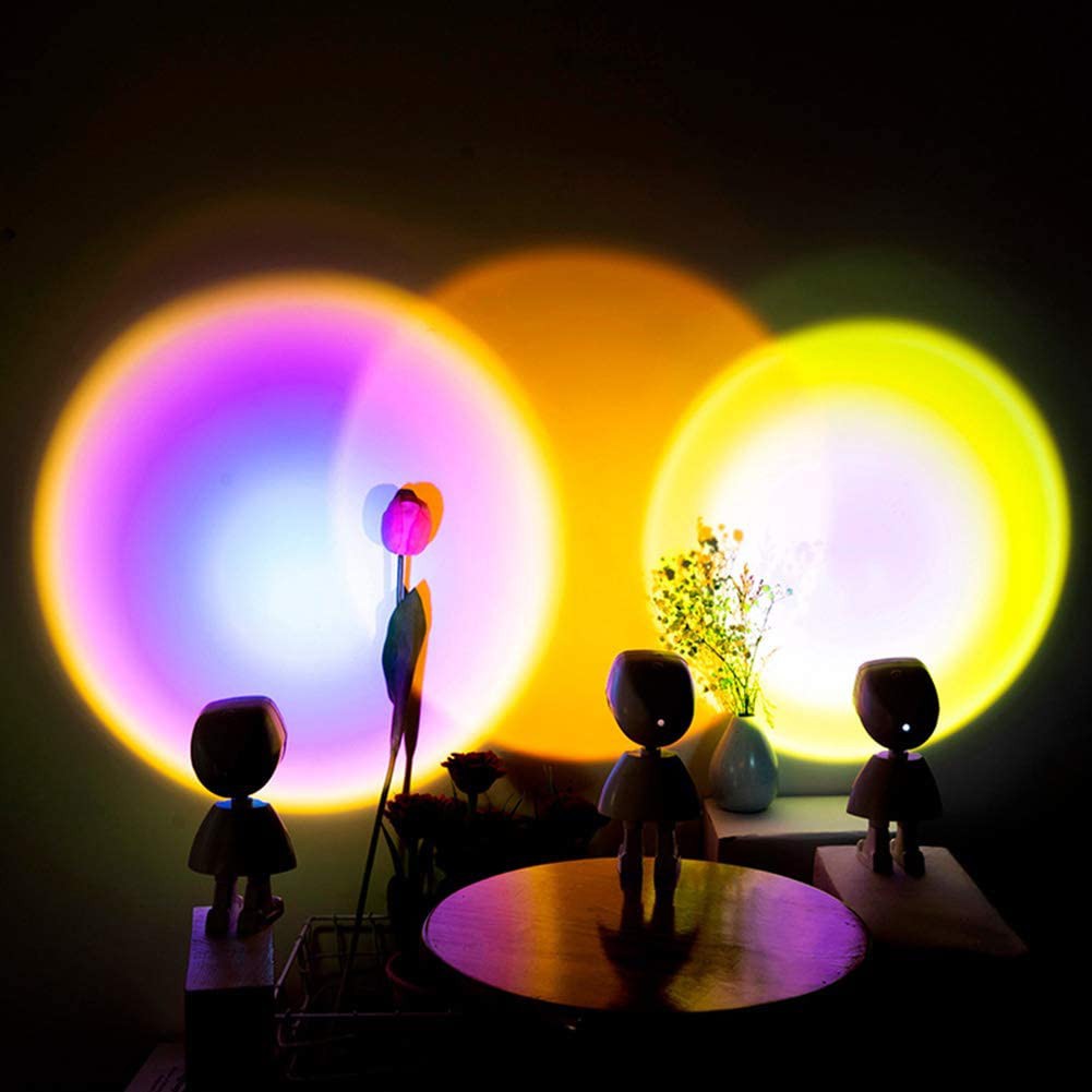 Robot Sunset Lamp Projector with Sunset Rainbow Sun Color USB Led