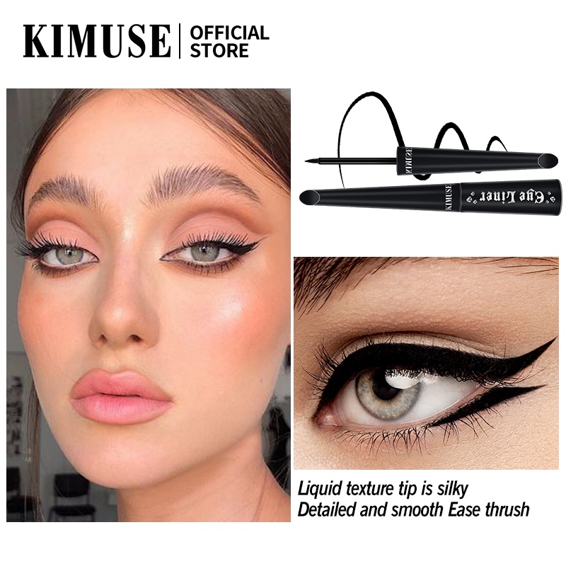 KIMUSE Double-head Waterproof Eyebrow Pencil+Volum Express Mascara+ Liquid Eyeliner+ Eyelash Curler 4PCS/set #6