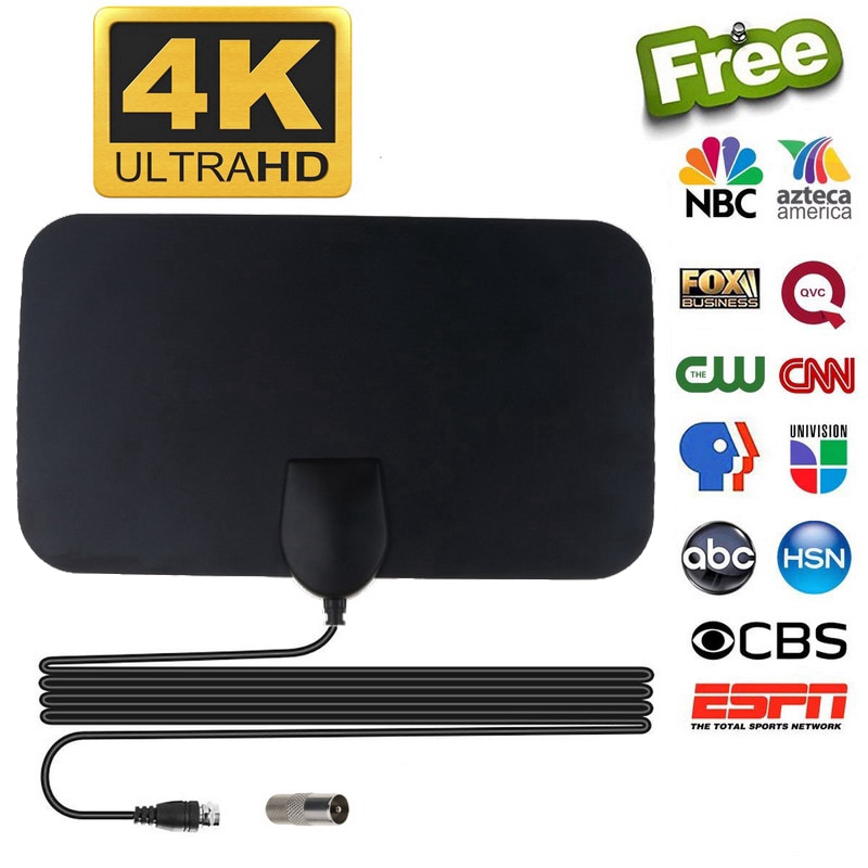 4K TV Antenna HDTV Flat HD Digital Indoor Amplified 50/80 Miles 1080P