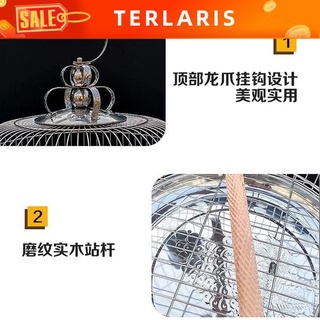 ✚❤[READY STOCK]. sangkar burung Large stainless steel bird cage large round star brother brother