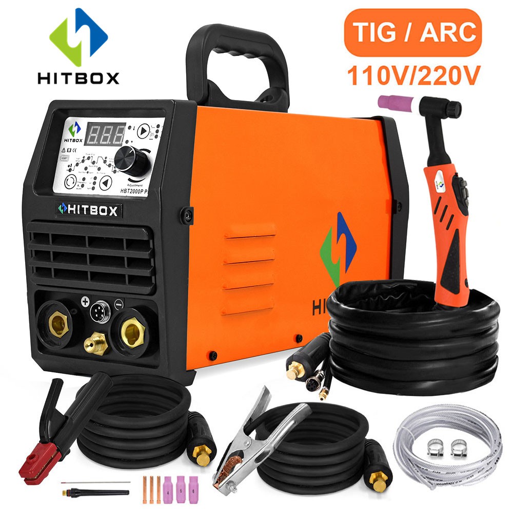HITBOX Tig Welder TIG200P Pulse TIG ARC Functional Tig Digital Control