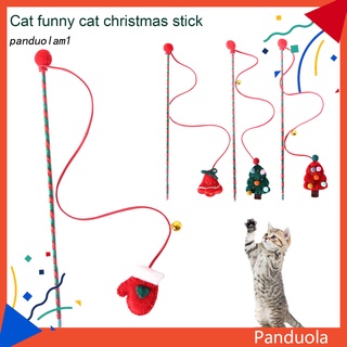 PDL♥ Cats Wand Toy Christmas Accessories Pet Interactive Soft Cats Teaser Rod Toy with Bell Cats Supplies