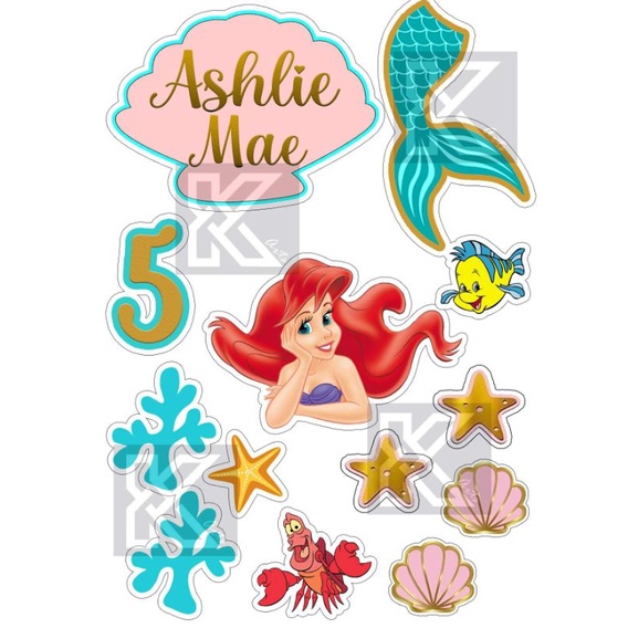 LITTLE MERMAID CAKE TOPPER | Shopee Philippines