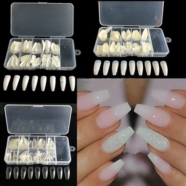 Box Ballerina Coffin Nail Tips 