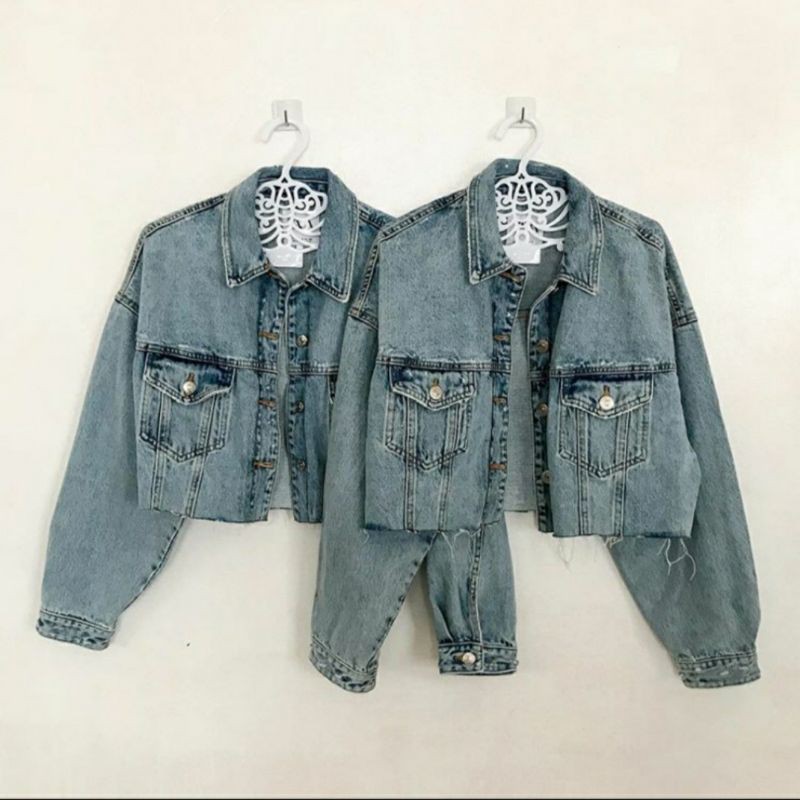 cropped denim jacket plus