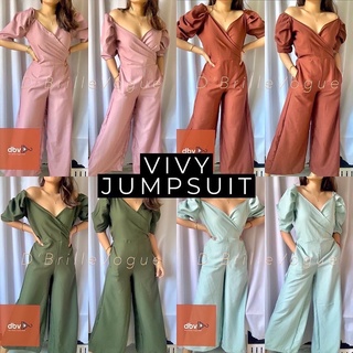 DBV Vivy Jumpsuit Off Shoulder Puff sleeves
