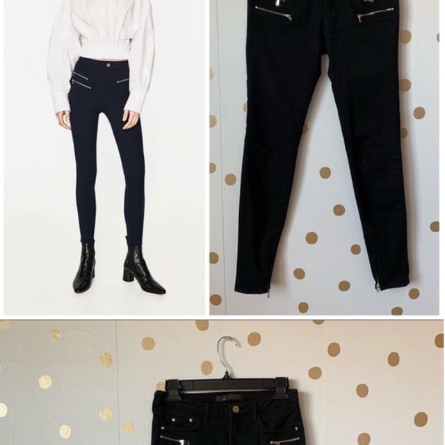 zara black skinny jeans