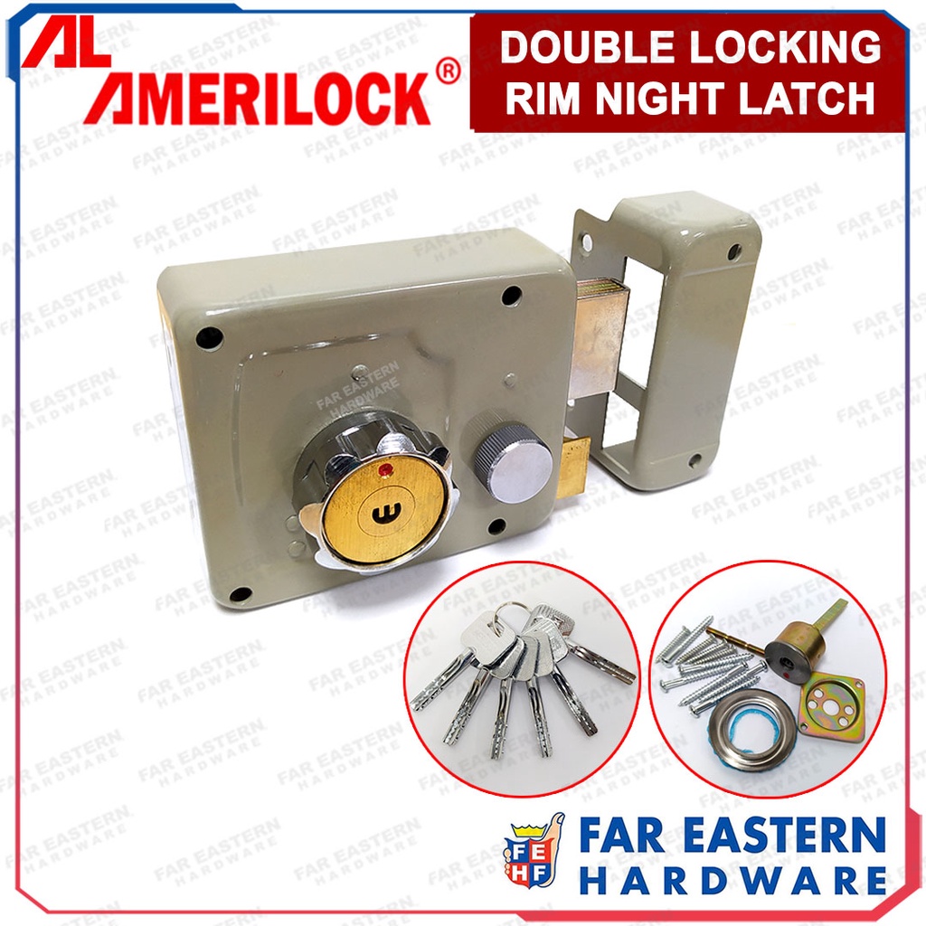 AMERILOCK Double Locking Rim Door Lock Night Latch Shopee Philippines