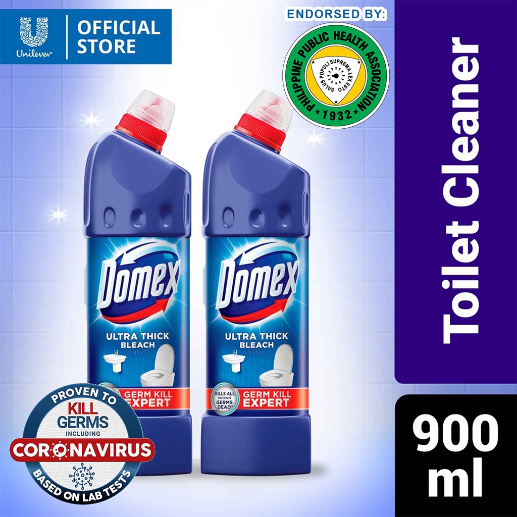 Domex Ultra Thick Bleach Toilet Cleaner Classic 900ml Bottle 2x Shopee Philippines