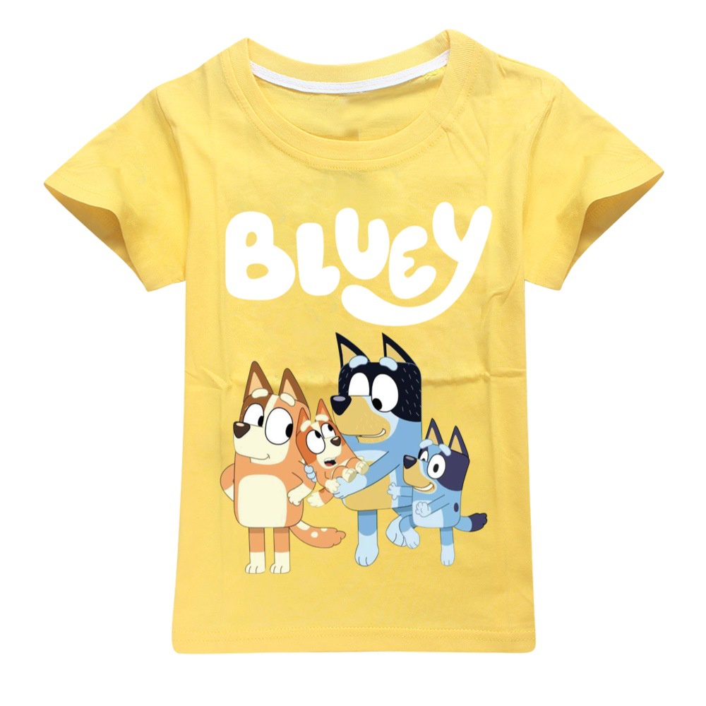 Bingo Bluey Cartoon Children's T-shirt Kid T-shirt Party T-shirt 100% Cotton Fashion Theme Gift