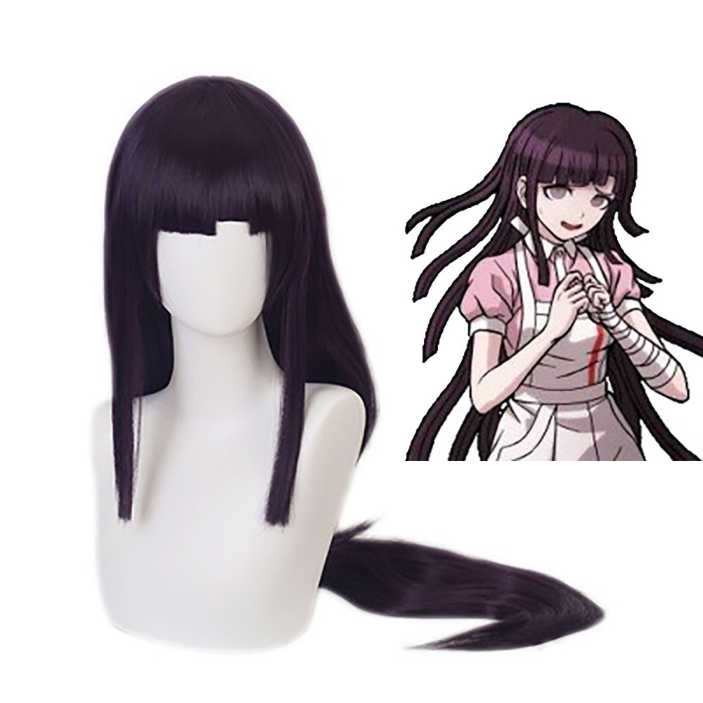 Best 100cm Danganronpa Trigger Happy Havoc Cosplay Mikan Tsumiki Wigs Long Purple Wavy Heat Resista Shopee Philippines