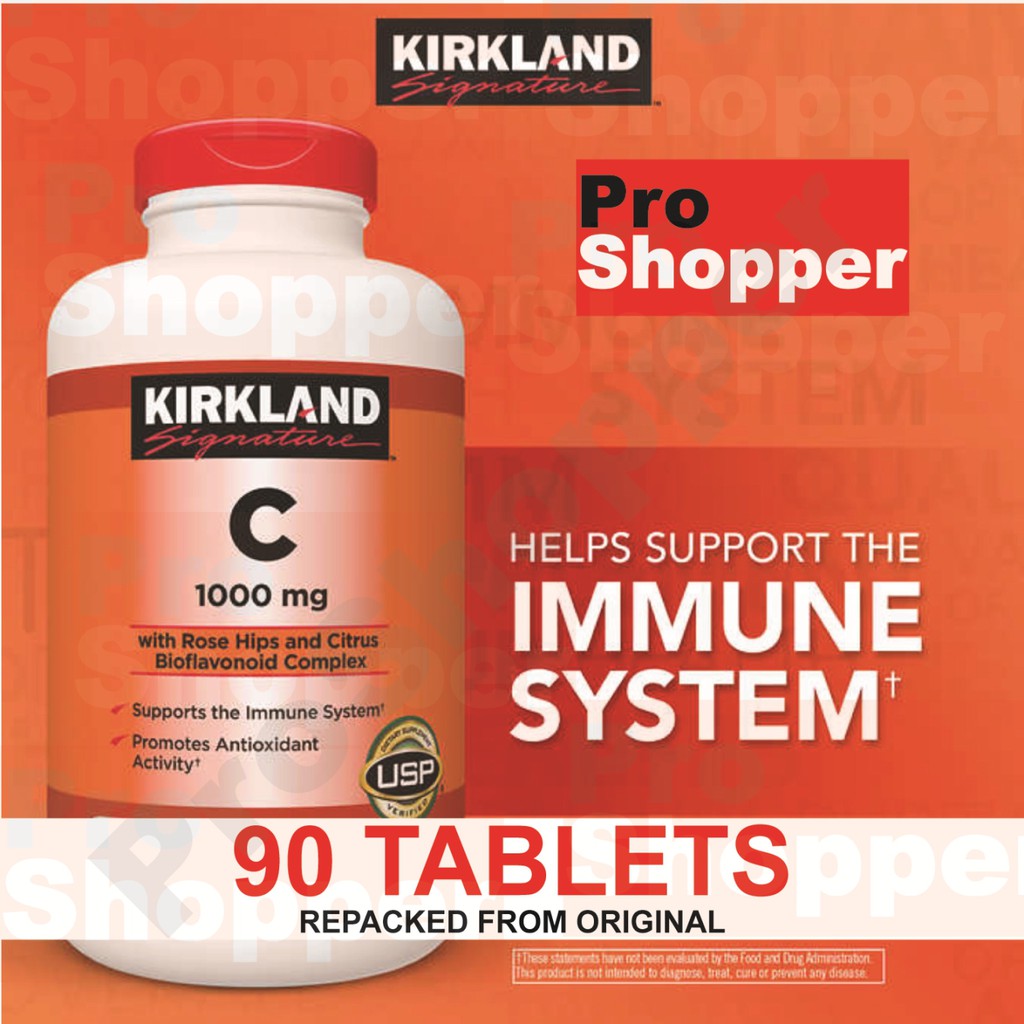 90 Tablets Kirkland Vitamin C 1000 Mg Shopee Philippines