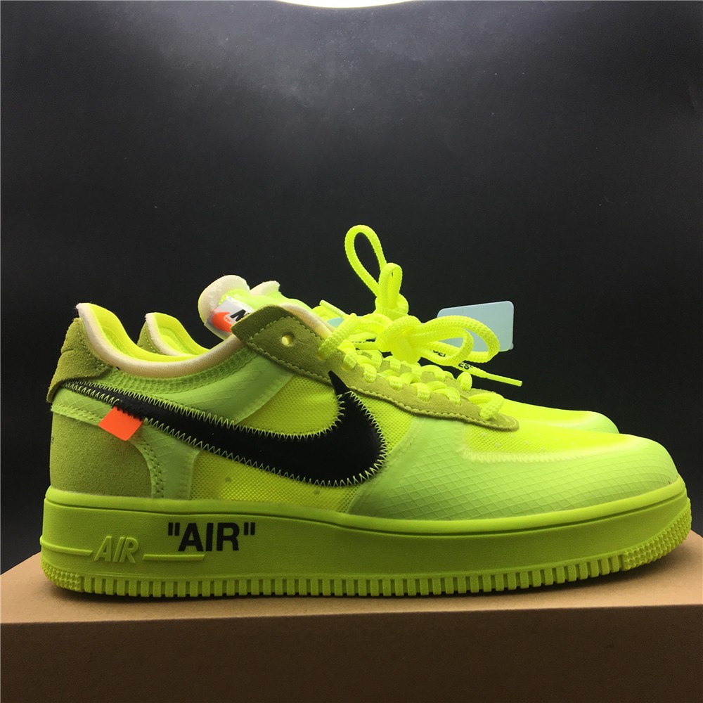 fluorescent green air force ones