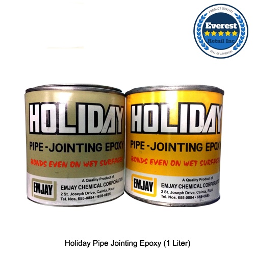Holiday Pipe Jointing Epoxy A and B Set (Choose Size 1/8, 1/4, 1 Liter