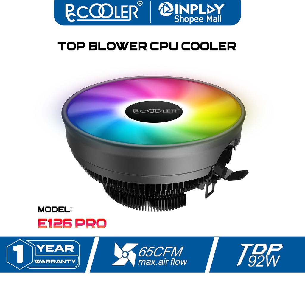 PC Cooler E126PRO 92W / Q100V2 66W Top Blower CPU Cooler Halo RGB CPU