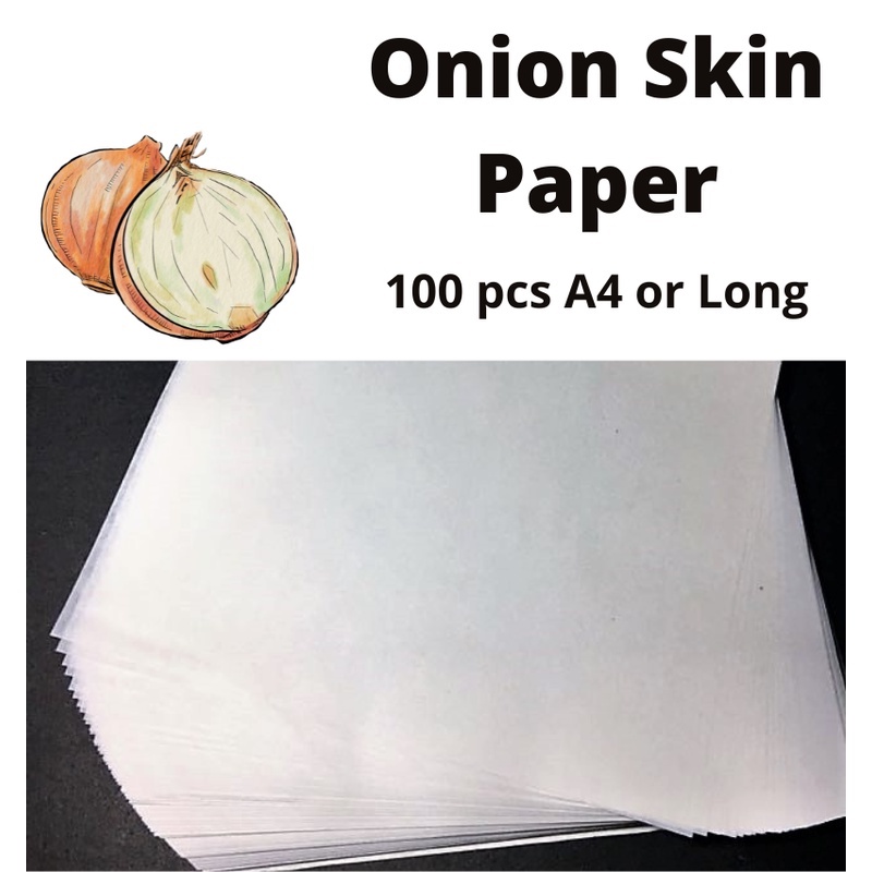 (Positivity) 100 sheets Onion Skin Paper in A4 and Long Sizes for