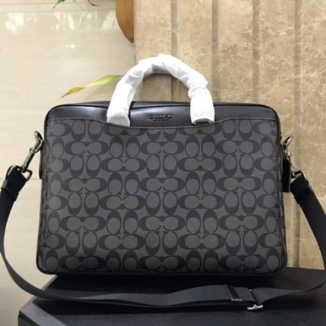 black coach laptop bag