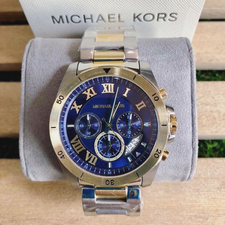 michael kors gold blue watch