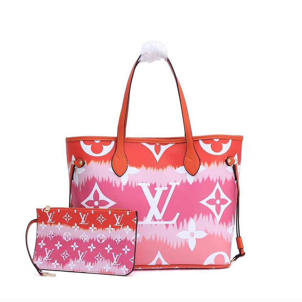 louis vuitton red tote bag