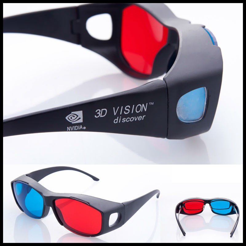 Rouge Bleu Cyan NVIDIA 3D Lunettes Glasses Vision Anaglyphe Pour Caméra Film 