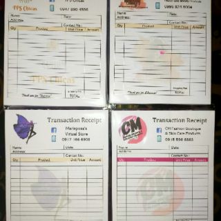 4x5 100 sheets temporary receiptunofficial receipt