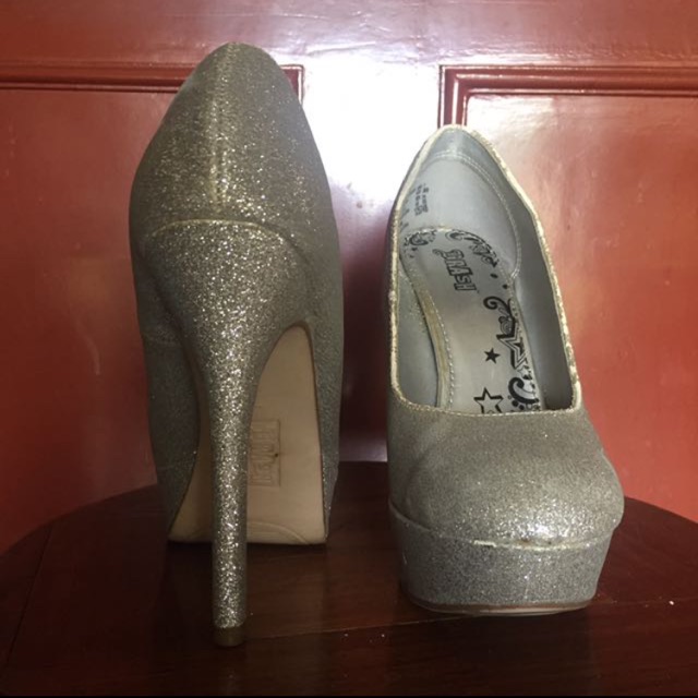 payless shoes silver heels
