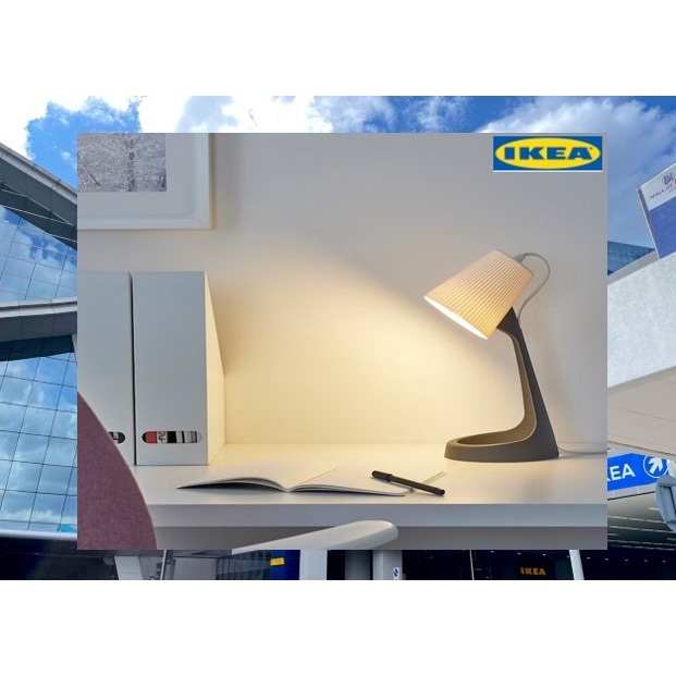 IKEA Authentic SVALLET Work lamp, Dark Gray/White (Original) Shopee