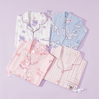 ins Cinnamon Dog Pajamas Women Summer 2022 New Style Short-Sleeved Thin Spring Autumn Cute Melody Homewear