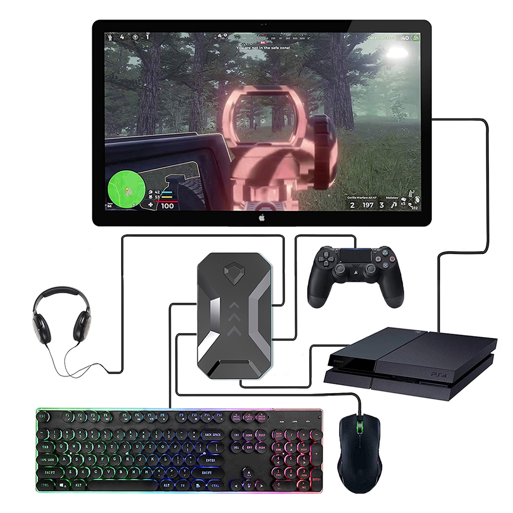 how to use a headset on ps4 with keyboard and mouse
