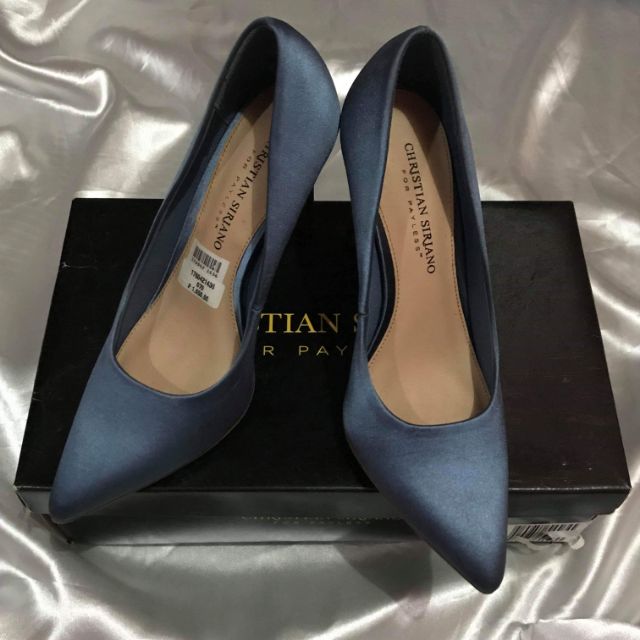 christian siriano blue heels