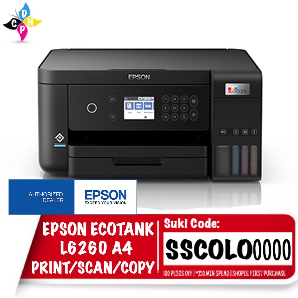 Epson Ecotank L6260 A4 Wi Fi Duplex All In One Ink Tank Printer Shopee Philippines 8784