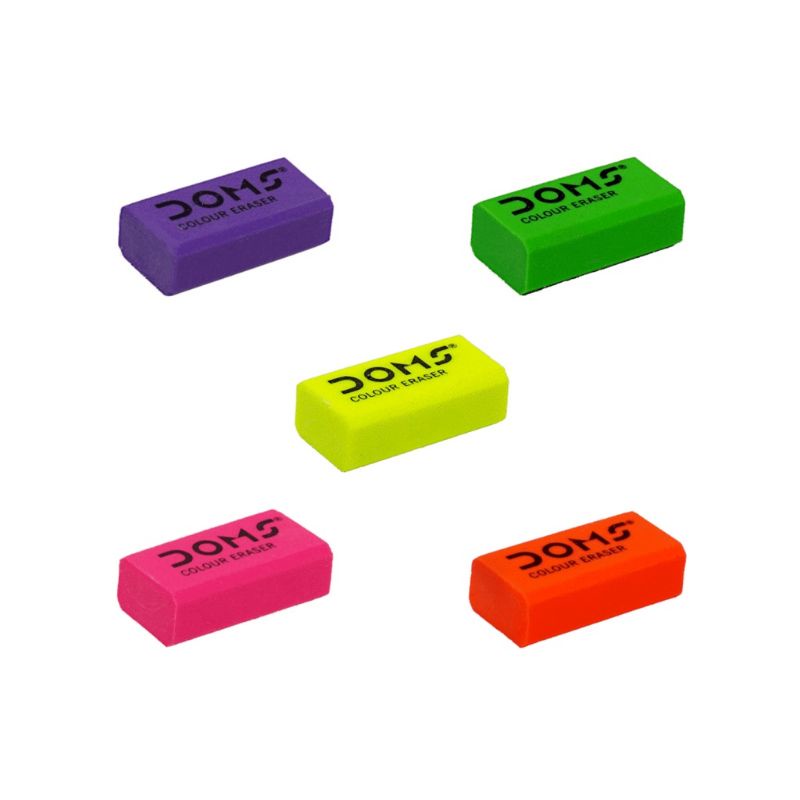 LL 6 pcs DOMS Eraser (Assorted Colors / White) | Shopee Philippines