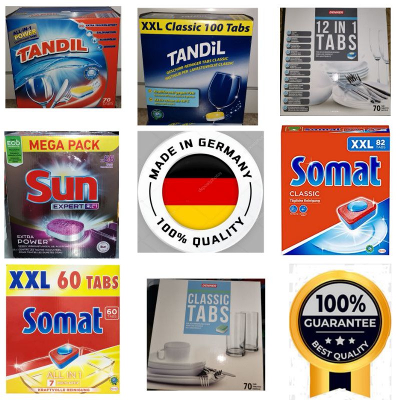 Dishwasher Detergent Tablet (Made in Germany, laboratory tested & Best